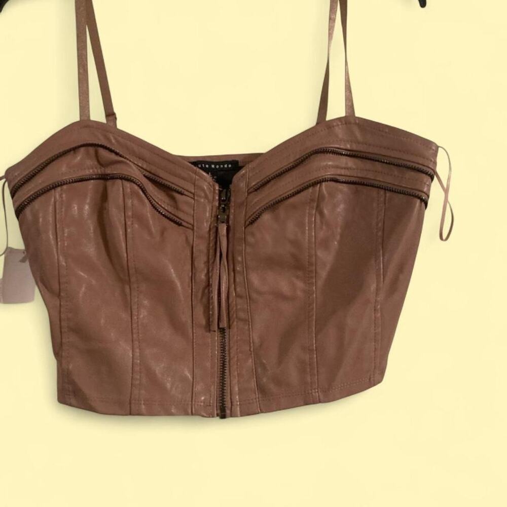 Haute monde pink faux leather